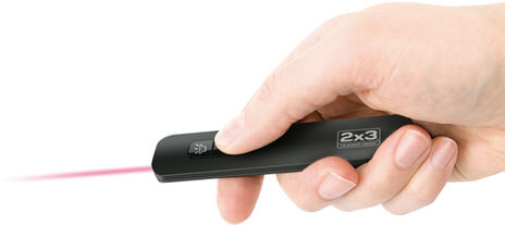 Указка лазерная "2х3" ("Дважды три", Польша), радиус действия 200 м, красный луч, WL001 N