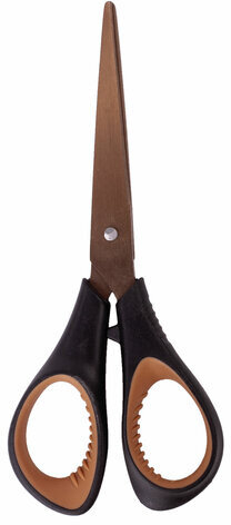 Ножницы BRAUBERG "Heavy Duty", 165 мм, суперпрочные, титановое покрытие, 2-х сторонняя заточка, 236789