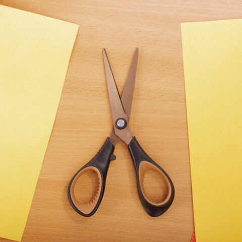 Ножницы BRAUBERG "Heavy Duty", 165 мм, суперпрочные, титановое покрытие, 2-х сторонняя заточка, 236789