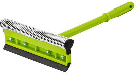 Окномойка ЛЮБАША, пластиковая ручка 40 см, рабочая часть 20 см (стяжка, губка, ручка), 603614