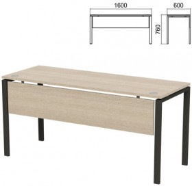 Стол на металлокаркасе &quot;Арго&quot;, 1600х600х760 мм, царга, ясень шимо (КОМПЛЕКТ)