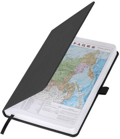 Ежедневник датированный 2023 А5 138x213 мм BRAUBERG "Control", под кожу, черный, 114094