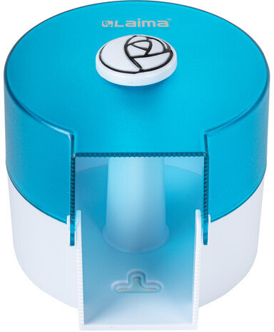 Диспенсер для бытовой туалетной бумаги LAIMA, КРУГЛЫЙ, тонированный голубой, 605045