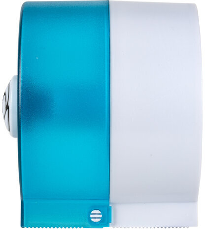 Диспенсер для бытовой туалетной бумаги LAIMA, КРУГЛЫЙ, тонированный голубой, 605045