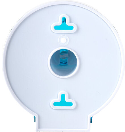 Диспенсер для бытовой туалетной бумаги LAIMA, КРУГЛЫЙ, тонированный голубой, 605045