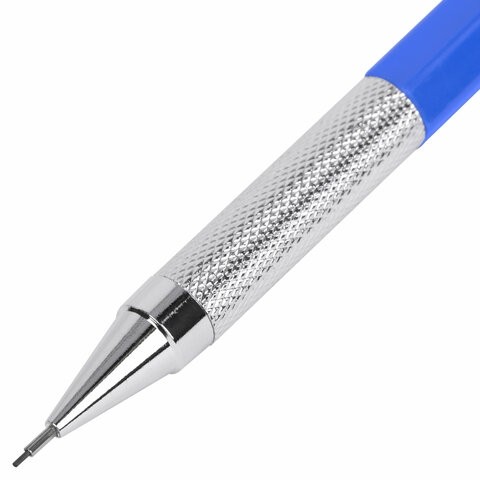 Карандаш механический 0,5 мм + грифели HB 24 штуки на блистере, BRAUBERG "METALLIC-X 05", металлические детали, 181965