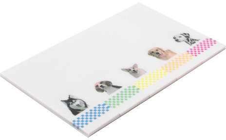 Закладки клейкие BRAUBERG С КАРТИНКОЙ "ЩЕНКИ", пластик, 48х15 мм, 5 цветов х 20 листов, в пластиковой книжке, 124814