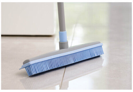 Швабра-сгон щётка с резиновой щетиной BACTERIA STOP 32 см, щетина 5,5 см, рукоятка 80-140 см, YORK, 2271, 51301