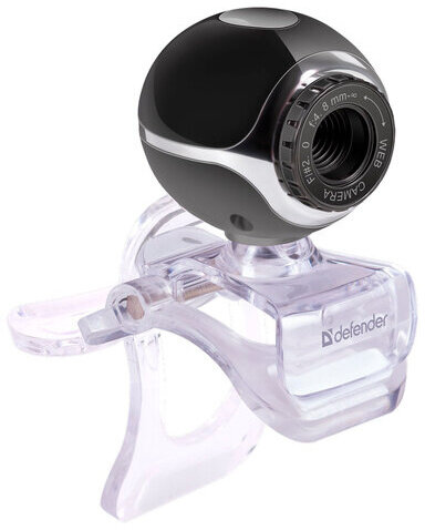 Веб-камера DEFENDER C-090, 0,3 Мп, микрофон, USB 2.0, регулируемое крепление, черная, 63090