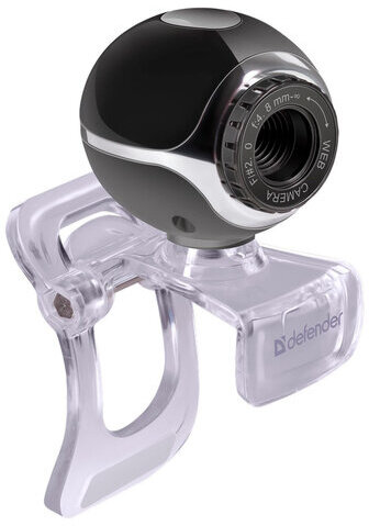 Веб-камера DEFENDER C-090, 0,3 Мп, микрофон, USB 2.0, регулируемое крепление, черная, 63090