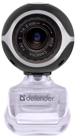 Веб-камера DEFENDER C-090, 0,3 Мп, микрофон, USB 2.0, регулируемое крепление, черная, 63090