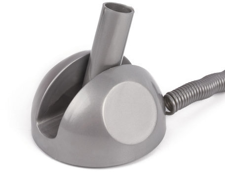 Ручка шариковая настольная BRAUBERG "Стенд-Пен", СИНЯЯ, пружинка, корпус серебристый, линия письма 0,5 мм, 142164