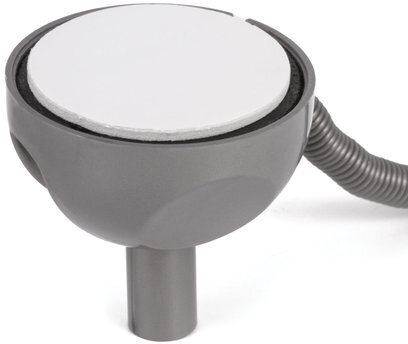 Ручка шариковая настольная BRAUBERG "Стенд-Пен", СИНЯЯ, пружинка, корпус серебристый, линия письма 0,5 мм, 142164