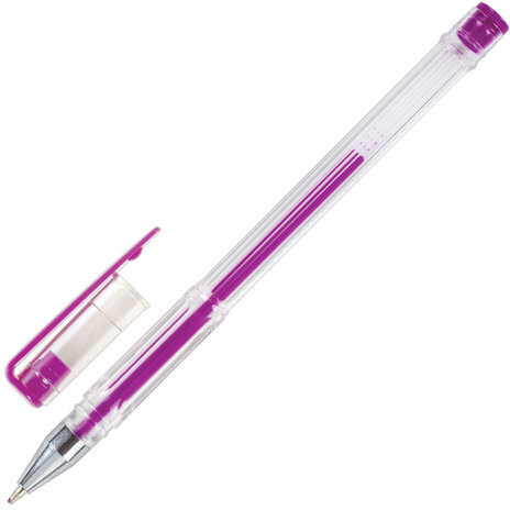 Ручки гелевые ПИФАГОР, НАБОР 6 ЦВЕТОВ, НЕОНОВЫЕ, корпус прозрачный, узел 0,7 мм, линия письма 0,5 мм, 142798