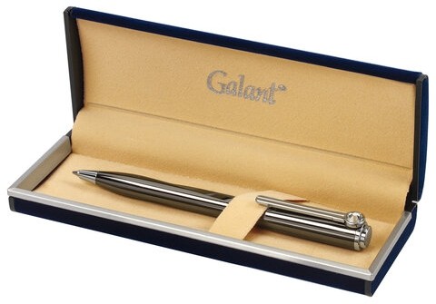 Ручка подарочная шариковая GALANT "VITRUM", корпус металл, детали серебристые, узел 0,7 мм, синяя, 143504