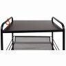 Этажерка "Ладья-34КС" офисно-бытовая 3 яруса+столик, металл, черная, 44,5х30х84 см, Э 357 Ч