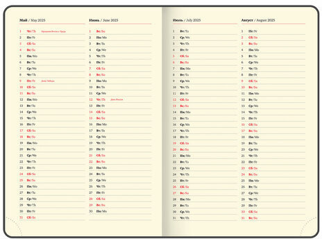 Ежедневник датированный 2025, БОЛЬШОЙ ФОРМАТ, 210х297 мм, А4, BRAUBERG "Iguana", под кожу, красный, 115738