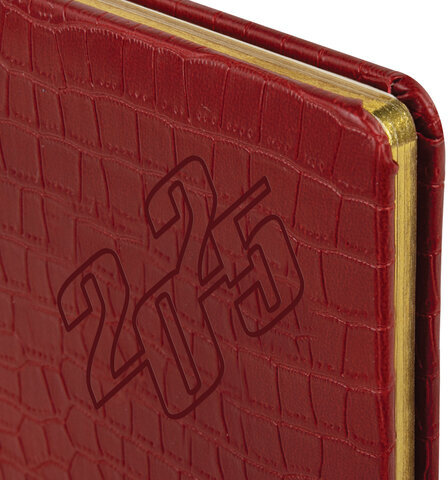 Еженедельник датированный 2025, А5, 145х215 мм, BRAUBERG "Comodo", под кожу, красный, 115958