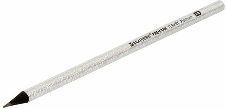 Карандаш чернографитный BRAUBERG "PREMIUM TURKEY", 1 шт., "Platinum", НВ, дисплей, 181561