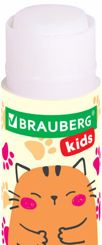 Клей-карандаш "Лапки" Cat Paw, 9 г, фигурный колпачок, 3 шт. на блистере, BRAUBERG KIDS, 271982