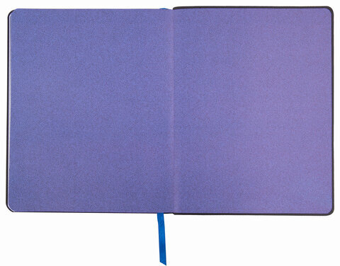 Тетрадь А5 (168х208 мм), 80 л., сшивка, клетка, под кожу, BRAUBERG VISTA, "Blue flowers", 403920