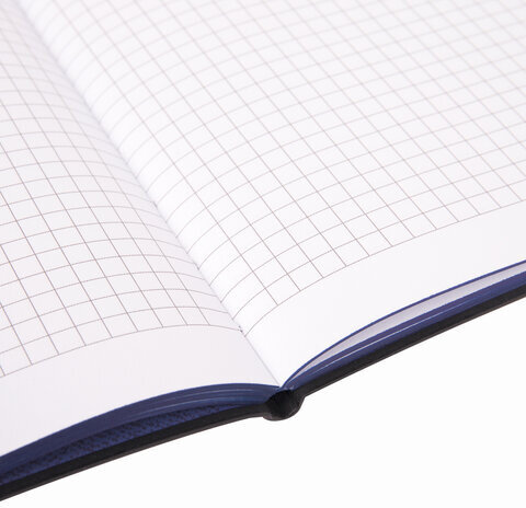 Тетрадь А5 (168х208 мм), 80 л., сшивка, клетка, под кожу, BRAUBERG VISTA, "Blue flowers", 403920