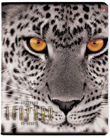 Тетрадь А5 48 л. АЛЬТ скоба, клетка, глянцевый лак, "Большие кошки" (5 видов), 7-48-366