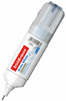Ручка-корректор ERICH KRAUSE &quot;Arctic white&quot;, 8 мл, металлический наконечник, 15523