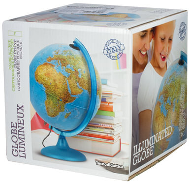 Глобус физический/политический TECNODIDATTICA "Orion" (Италия), диаметр 300 мм, с подсветкой, 0330ORRS0FI1G04