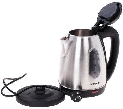 Чайник SCARLETT SC-EK21S20, 1,8 л, 1600 Вт, закрытый нагревательный элемент, сталь