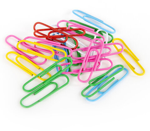 Скрепки EXTRA BRAUBERG 28 мм цветные 100 штук, 271313