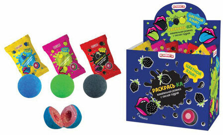 Жевательная резинка РАСКРАСЬ-КА с кислой пудрой внутри, 4 г, КОНФИТОЙ, КТ93999