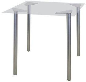 Рама стола для столовых, кафе, дома &quot;Альфа&quot;, универсальная, цвет серебристый