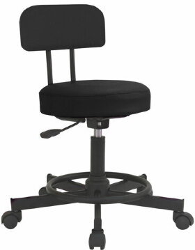 Кресло РС12, без подлокотников, кожзам, черное, РС01.00.12-201-