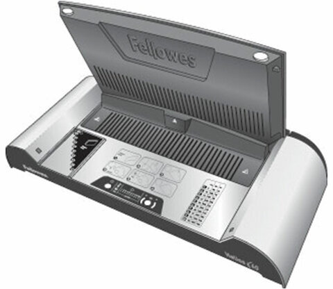 Переплетная машина для термопереплета FELLOWES HELIOS 60, сшивает до 600 листов, А4, нагрев 4 мин, FS-56420