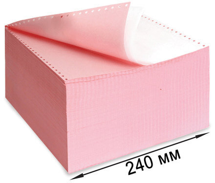 Бумага самокопирующая с перфорацией цветная, 240х305 мм (12"), 2-х слойная, 900 комплектов, DRESCHER, 110694