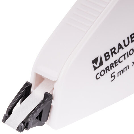 Корректирующая лента BRAUBERG SUPER, 5 мм х 16 м, корпус белый, блистер, 229061