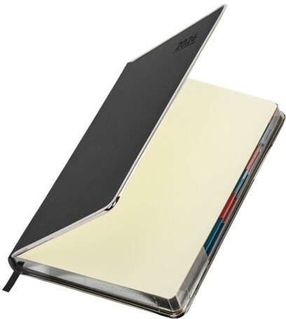 Ежедневник датированный 2026 А5 148х218 мм, GALANT "Infinity Silver", под кожу, серый, 117499