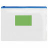 Папка-конверт на молнии МАЛОГО ФОРМАТА (240х175 мм), А5, карман для визиток, прозрачная, 0,12 мм, STAFF, 229548