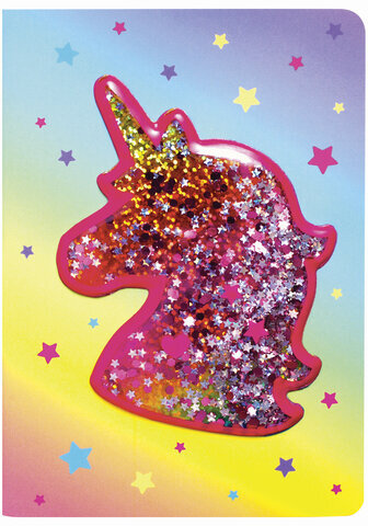 Блокнот МАЛЫЙ ФОРМАТ (103х148 мм) А6, 32 л., сшивка, декор, клетка, ЮНЛАНДИЯ, Единорог, 662707