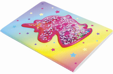 Блокнот МАЛЫЙ ФОРМАТ (103х148 мм) А6, 32 л., сшивка, декор, клетка, ЮНЛАНДИЯ, Единорог, 662707