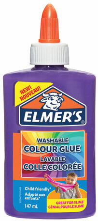 Клей для слаймов канцелярский цветной (непрозрачный) ELMERS Opaque Glue, 147 мл, фиолетовый, 2109502
