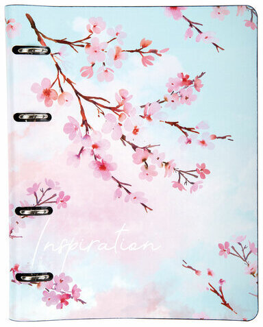 Тетрадь на кольцах А5 (180х220 мм), 80 л., под кожу, BRAUBERG VISTA, "Inspiration", 112124