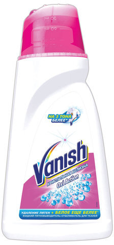 Средство для удаления пятен 1 л, VANISH (Ваниш) "Oxi Action", для белой ткани