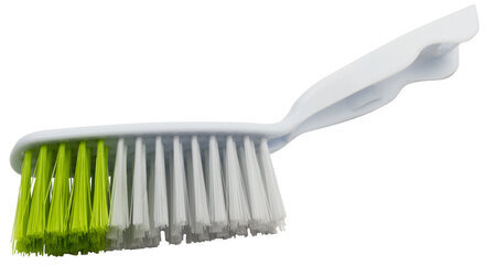 Совок для мусора ЛЮБАША со щеткой-сметкой, пластик, резиновая кромка, 603615