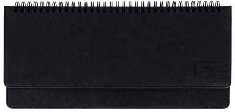 Планинг датированный 2023 305х140 мм BRAUBERG "Imperial", под кожу, черный, 113994