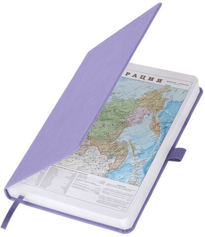 Ежедневник датированный 2023 А5 138x213 мм BRAUBERG "Control", под кожу, сиреневый, 114095