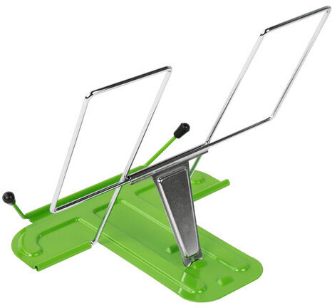 Подставка для книг и учебников металлическая, зеленая, BRAUBERG LINE, 237967