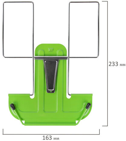 Подставка для книг и учебников металлическая, зеленая, BRAUBERG LINE, 237967