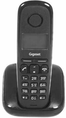 Радиотелефон GIGASET A170, память 50 номеров, АОН, повтор, часы, черный, S30852H2802S301